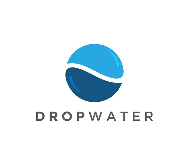 Elegante plantilla de diseño de logotipo de gota de agua
