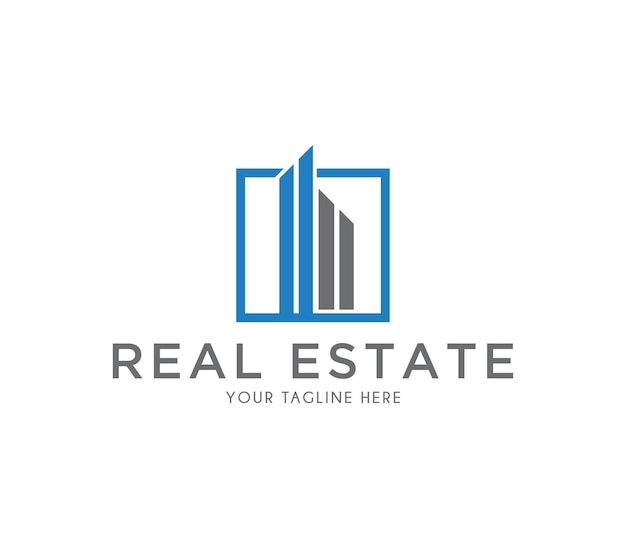 Elegante plantilla de diseño de logotipo inmobiliario