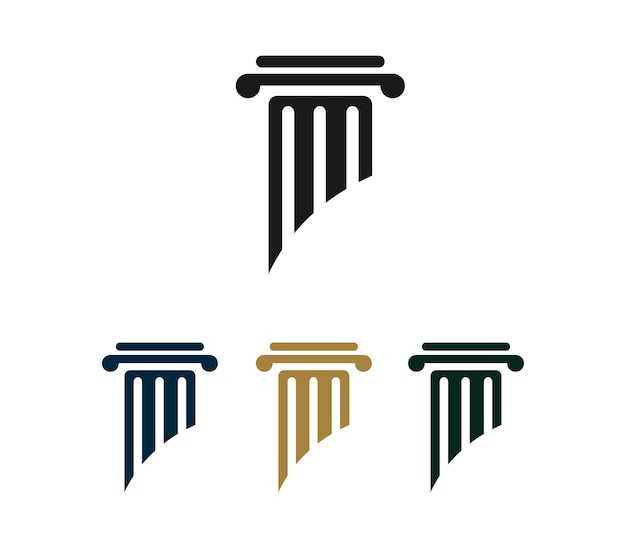 Elegante plantilla de diseño de logotipo de ley de justicia