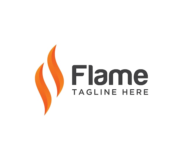 Elegante plantilla de diseño de logotipo de llama