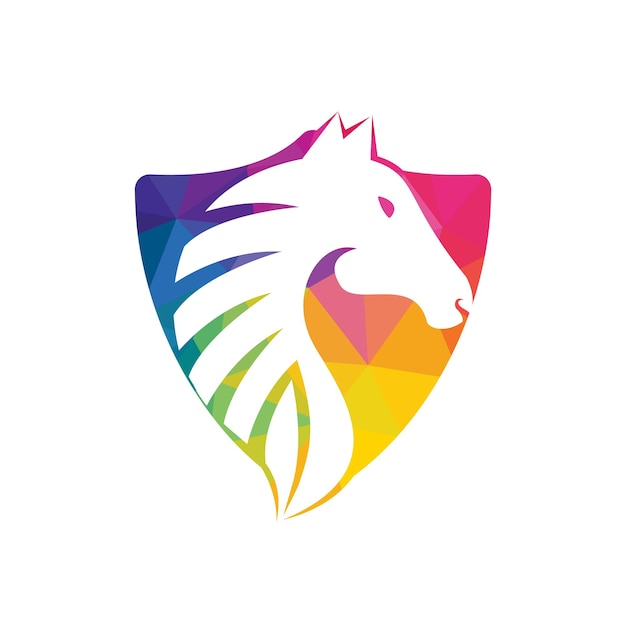 Elegante plantilla de diseño de logotipo de vector de caballo