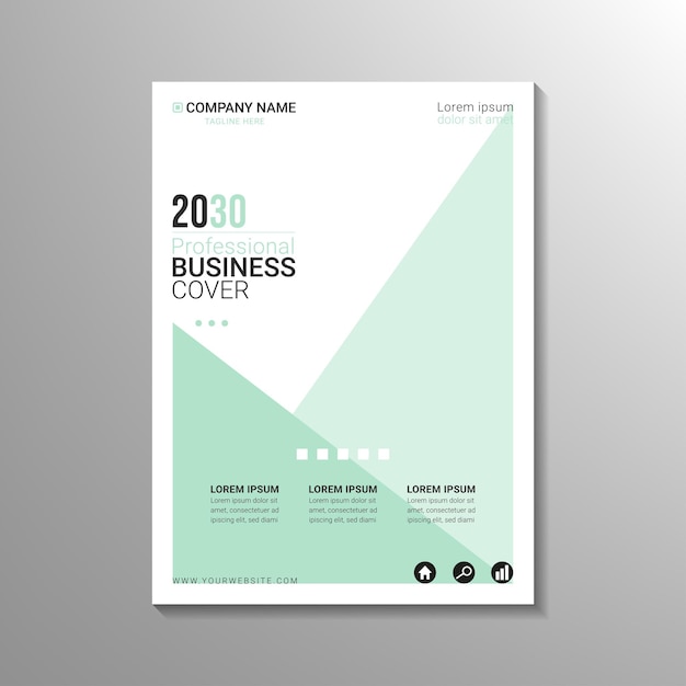 Elegante plantilla de diseño de portada de negocios azul