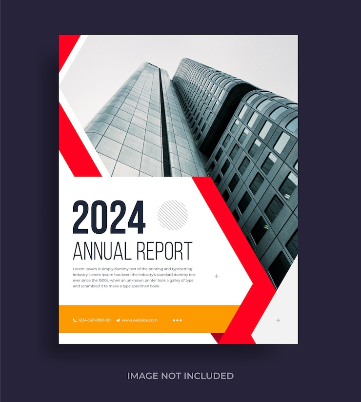Vector elegante plantilla de informe anual empresarial