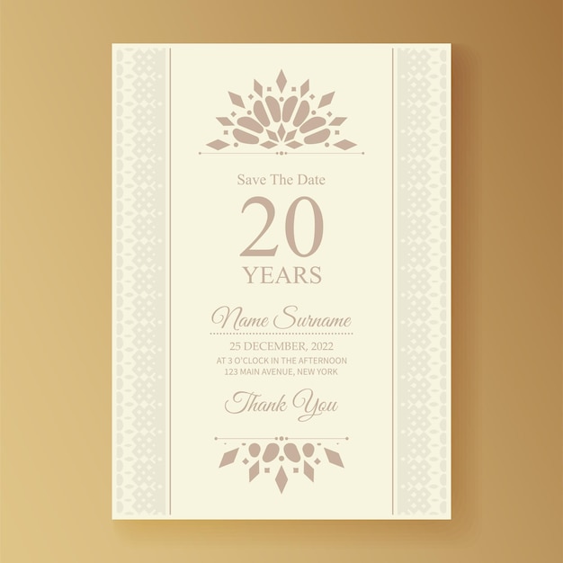 Elegante plantilla de invitación de cumpleaños