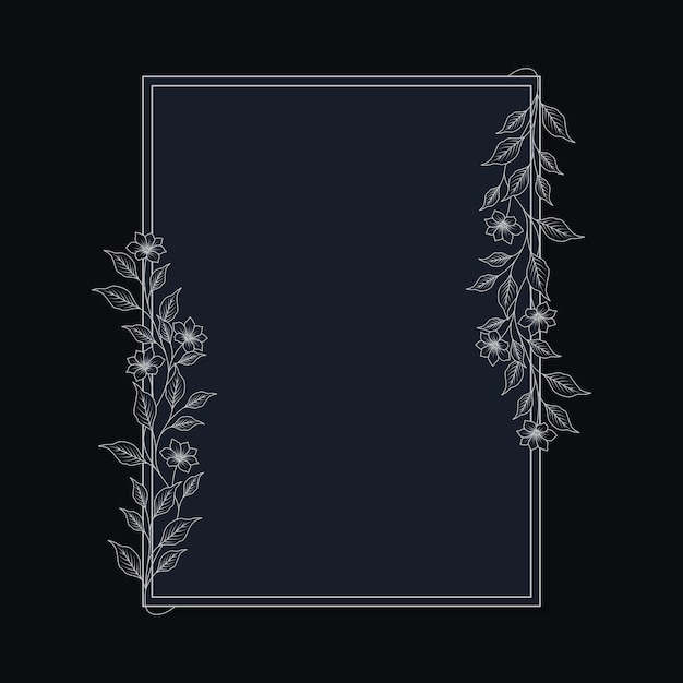 Elegante plantilla de invitación floral para la boda