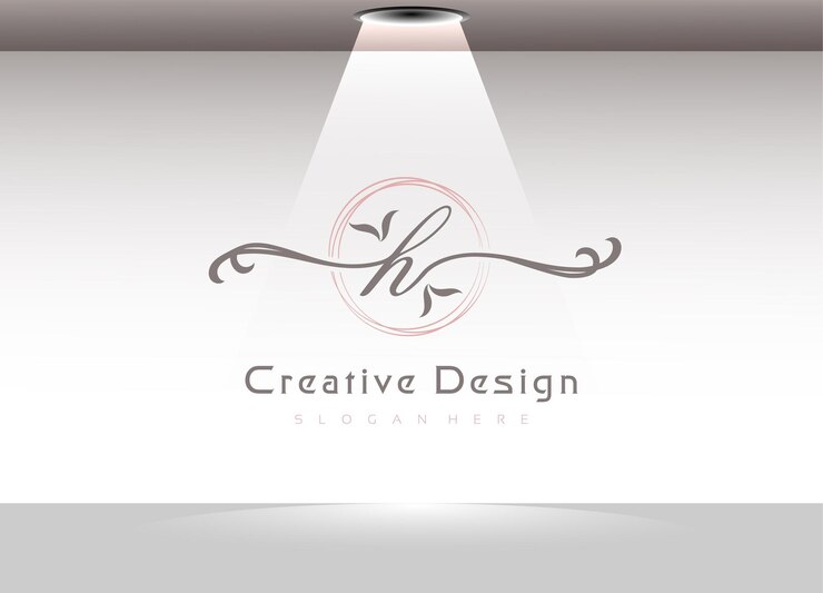 Vector elegante plantilla de logotipo de letra h de escritura a mano