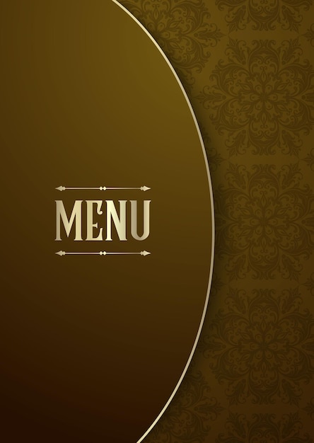 Elegante plantilla de menú de oro