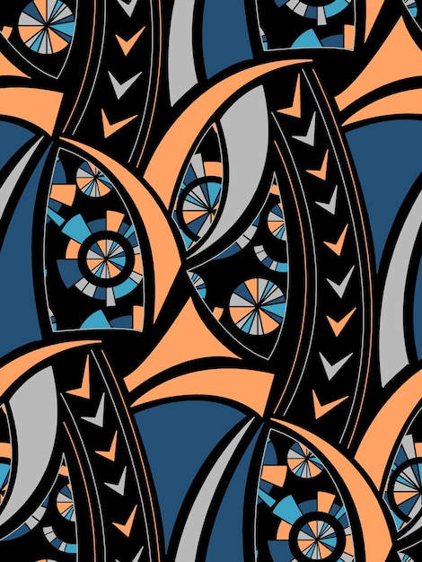 elegante plantilla de patrón de batik étnico vectorial javanés