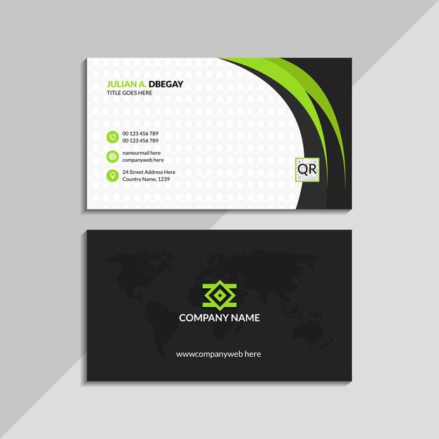 Elegante plantilla de tarjeta de visita con diseño moderno de alta resolución