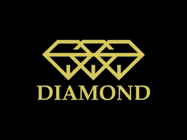 Vector elegante plantilla de vector de diseño de logotipo de joyería de diamantes