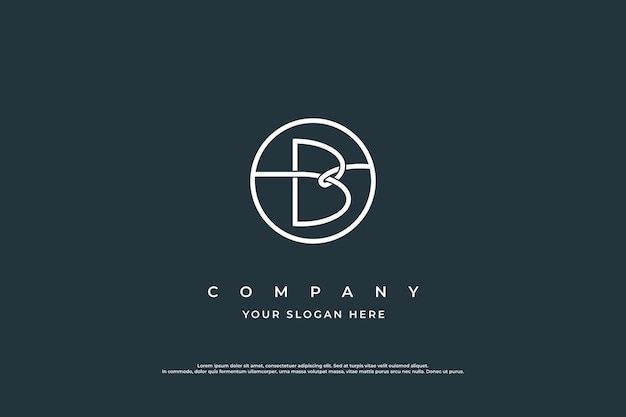 Elegante plantilla de vector de diseño de logotipo de letra inicial B
