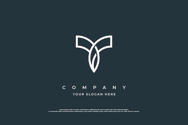 Elegante plantilla de vector de diseño de logotipo de letra Y