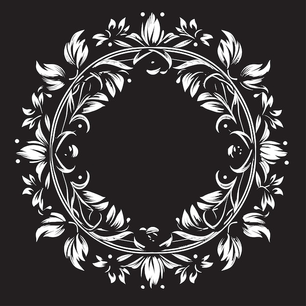 Elegante precisión vectorial marco negro logotipo diseño de icono místico sofisticación artística decorativo f