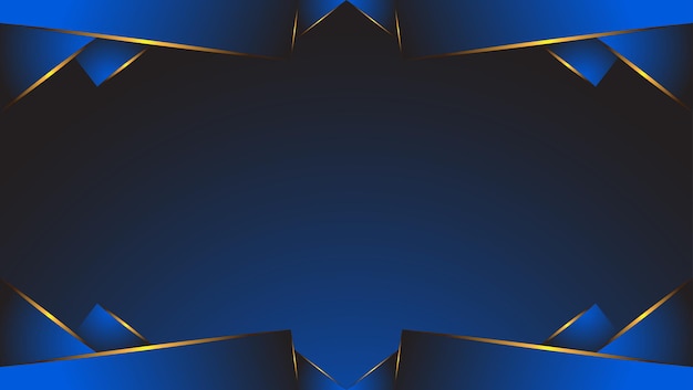 Elegante y Radiante Diseño Azul y Dorado