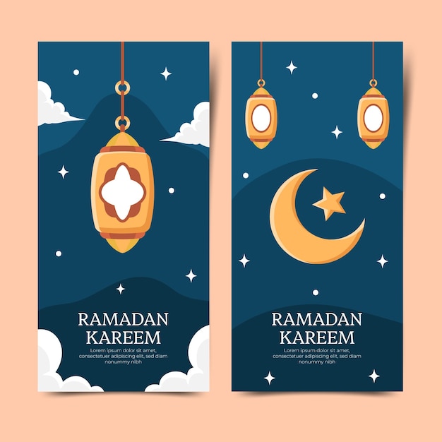 Elegante Ramadán Kareem Banner islámico