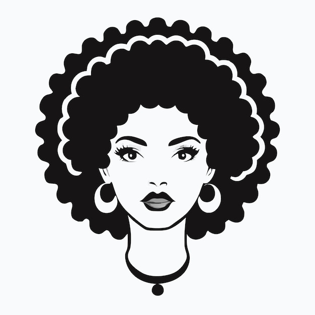 El elegante retrato de una mujer con un elegante afro