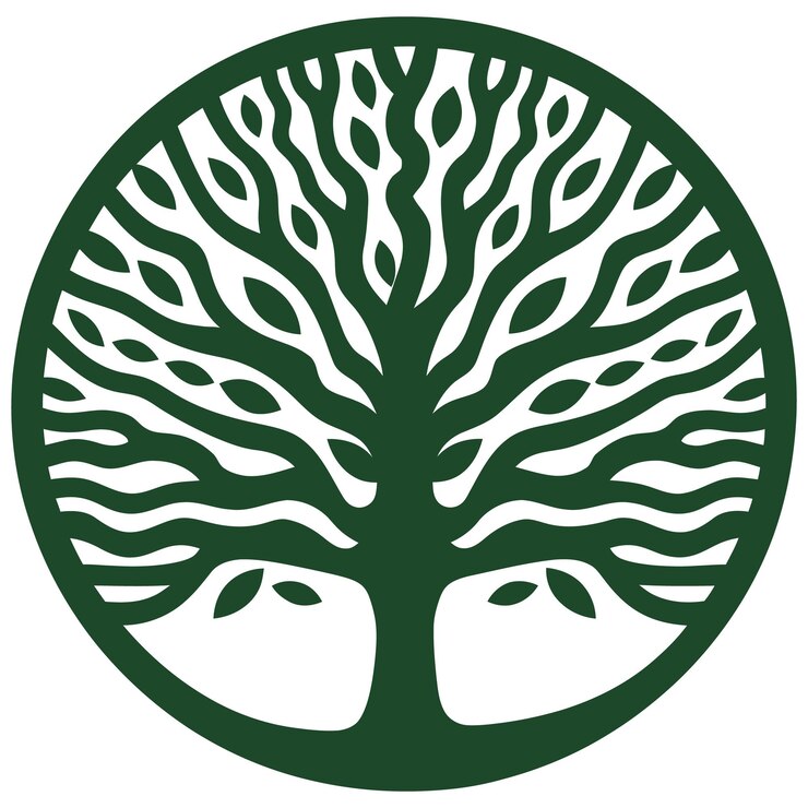 Elegante silueta del Árbol de la Vida Diseño minimalista inspirado en la naturaleza