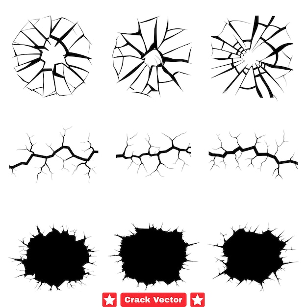 Elegante silueta de efecto crack con toques modernos para el diseño contemporáneo
