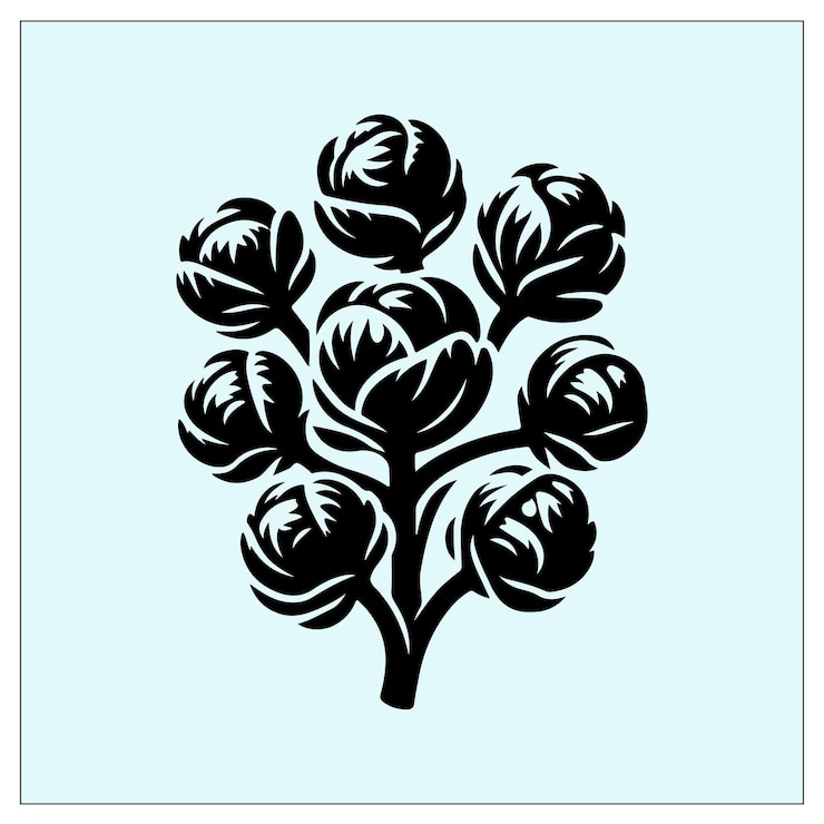 Vector elegante silueta de ramo floral para invitaciones y uso decorativo