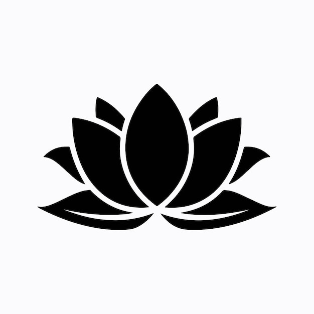 Elegante silueta vectorial del logotipo de Lotus