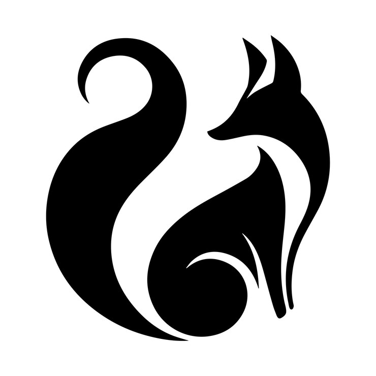 Elegante silueta de zorro