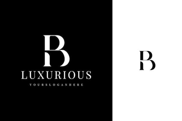 elegante simple minimal lujo serif fuente alfabeto letra b diseño del logotipo