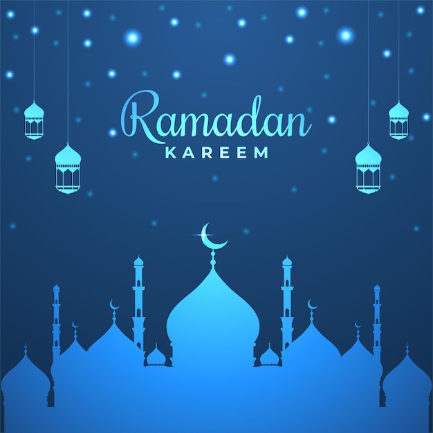 Elegante tarjeta decorativa del festival de Ramadán Kareem