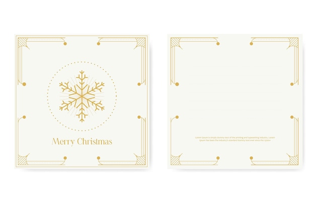 Elegante tarjeta de felicitación de feliz navidad con diseño de arte de línea de borde para empresa