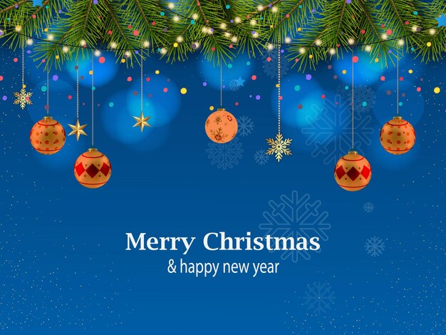 Elegante tarjeta de felicitación de Navidad y Feliz Año Nuevo