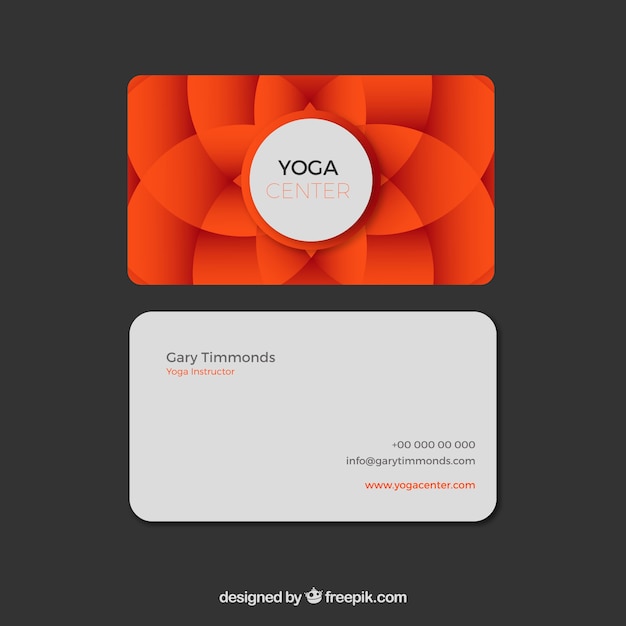 Vector elegante tarjeta floral de yoga