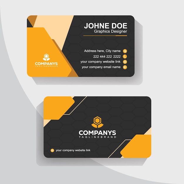 Elegante tarjeta de visita corporativa para profesionales