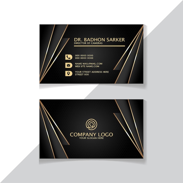 Elegante tarjeta de visita de lujo moderna