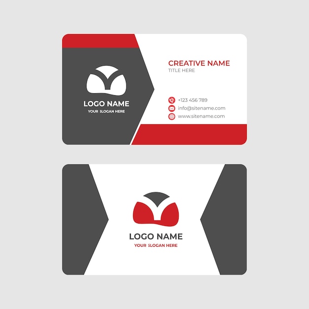 Elegante tarjeta de visita vectorial con diseño minimalista limpio