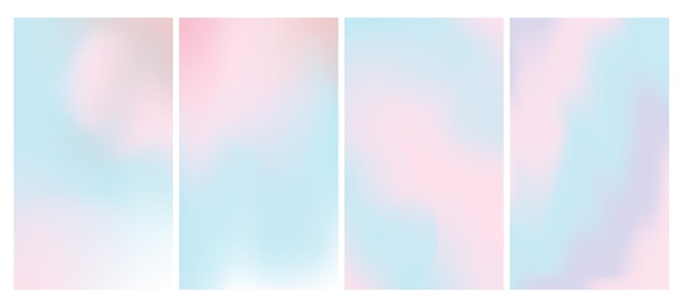 Elegante telón de fondo azul púrpura y rosa del cielo conjunto tonos de verano pastel en un diseño vectorial suave resumen