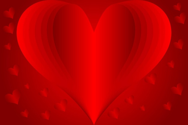 Elegante tema de amor romántico fondo corazón rojo amor y día de San Valentín papel pintado