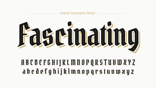 Elegante tipografía negra personalizada