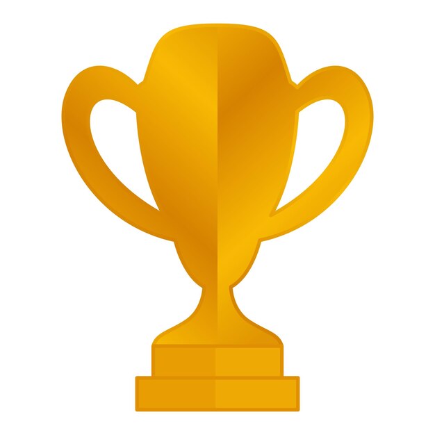 Elegante trofeo de campeonato de color dorado.