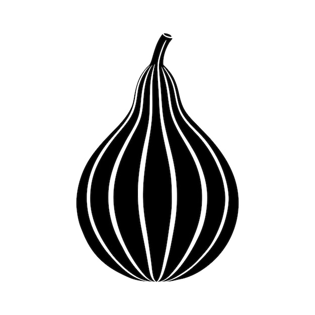 Elegante vector de calabaza de rayas negras y blancas perfecto para ilustraciones de otoño y cosecha