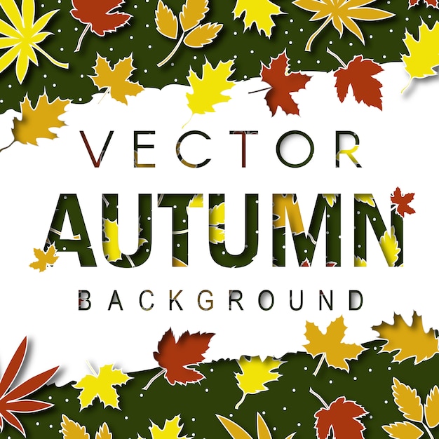 Elegante Vector de fondo de otoño