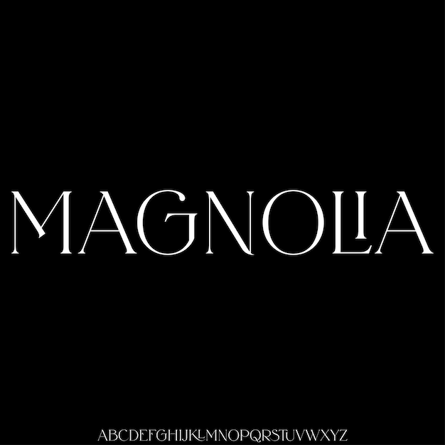 Elegante vector de fuente de visualización serif de alto contraste
