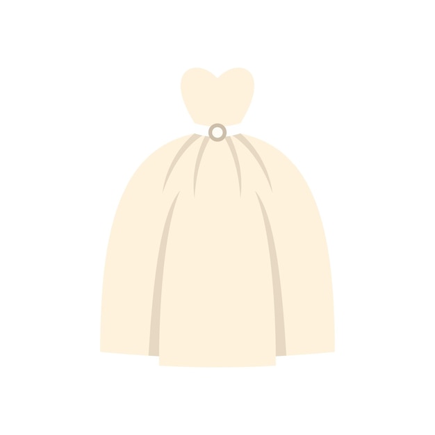 Elegante vestido de novia blanco con una parte superior en forma de corazón esperando ser usado por la novia en su día especial