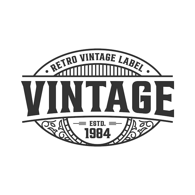 Elegante vintage retro insignia etiqueta emblema inspiración para el diseño del logotipo