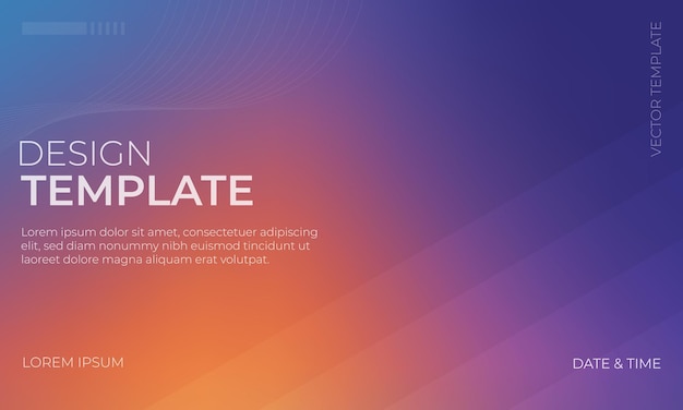 Elegante visualización de fondo azul naranja índigo con gradiente