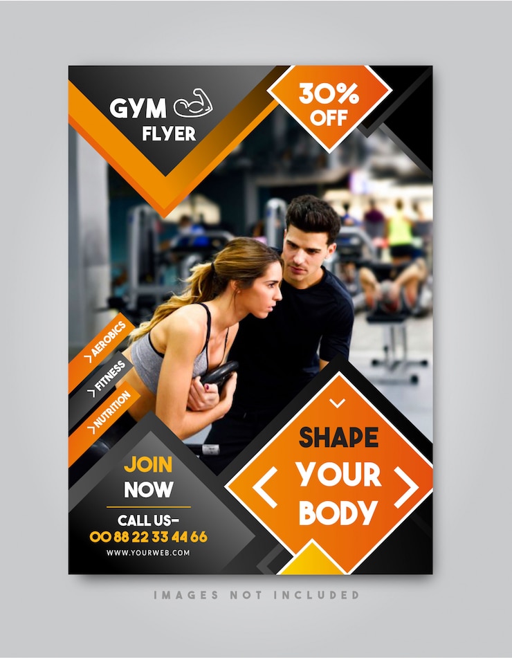 Vector elegante volante de gimnasio