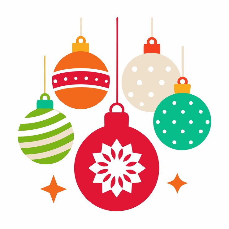 Vector elegantes adornos blancos de navidad ilustración de fondo