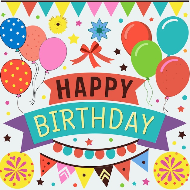 Elegantes dibujos de carteles de Feliz Cumpleaños Diseño tipográfico con mensaje personalizado
