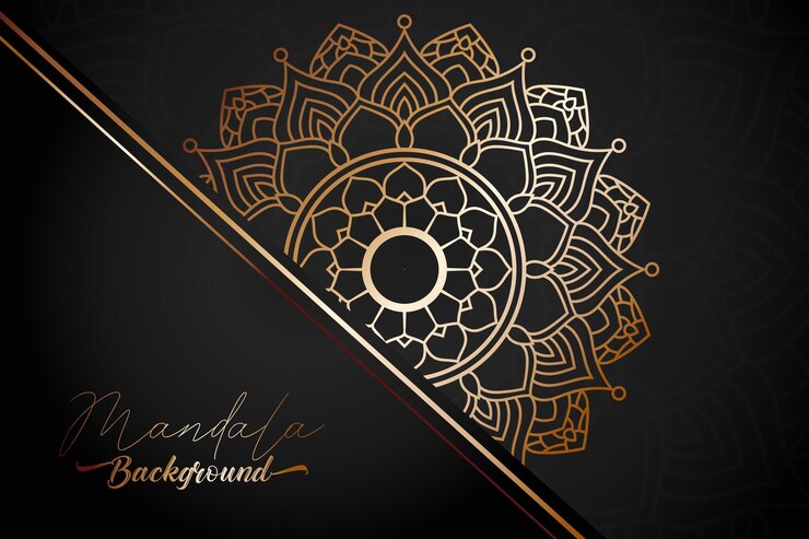 Elegantes diseños de patrones de mandala para tarjetas de invitaciones de boda y libros para colorear perfectos para el bricolaje