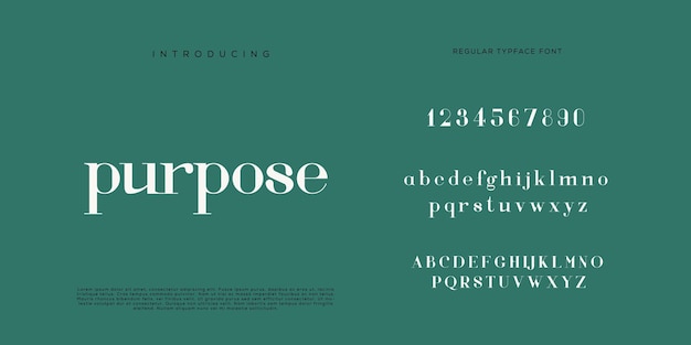 Elegantes letras del alfabeto fuente y número letras clásicas diseños de moda minimalista modo de tipografía