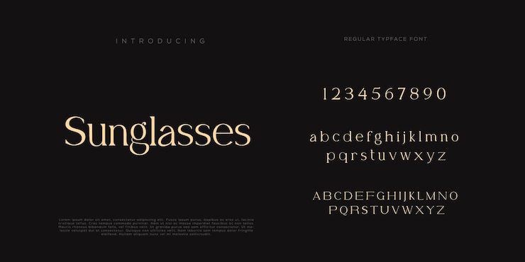 Elegantes letras del alfabeto fuente y número letras clásicas diseños de moda minimalista modo de tipografía