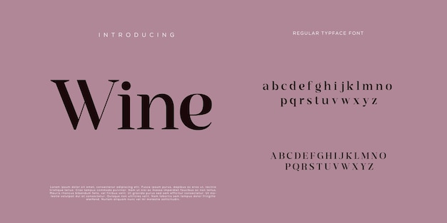 Vector elegantes letras del alfabeto fuente y número letras clásicas diseños de moda minimalista modo de tipografía